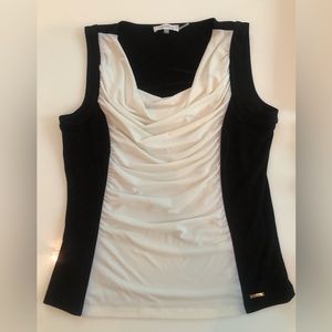 Calvin Klein black and white sleeveless top Size:S